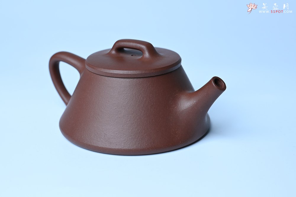 紫砂壶图片：口盖略宽 美壶特惠 好紫泥曲石瓢 喜欢小品的来 性价比高 - 全手工紫砂壶网