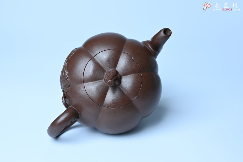 紫砂壶图片：美壶特惠 特好老紫泥南瓜壶 肌理丰富生动 茶人醉爱 - 全手工紫砂壶网