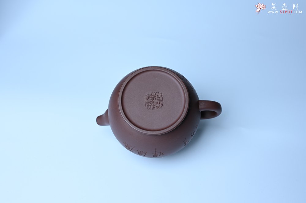 紫砂壶图片：实力派工艺师周斌 老紫泥精工僧帽壶 - 全手工紫砂壶网