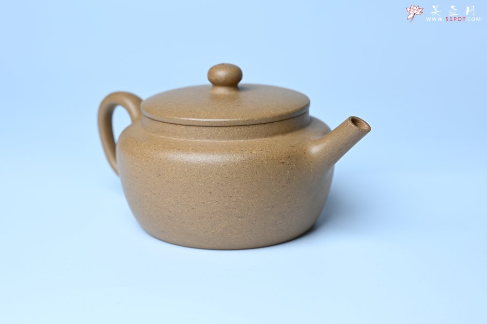 紫砂壶图片：美壶特惠全手工紫砂壶特好段泥桑扁壶 茶壶 茶具 单壶 - 全手工紫砂壶网