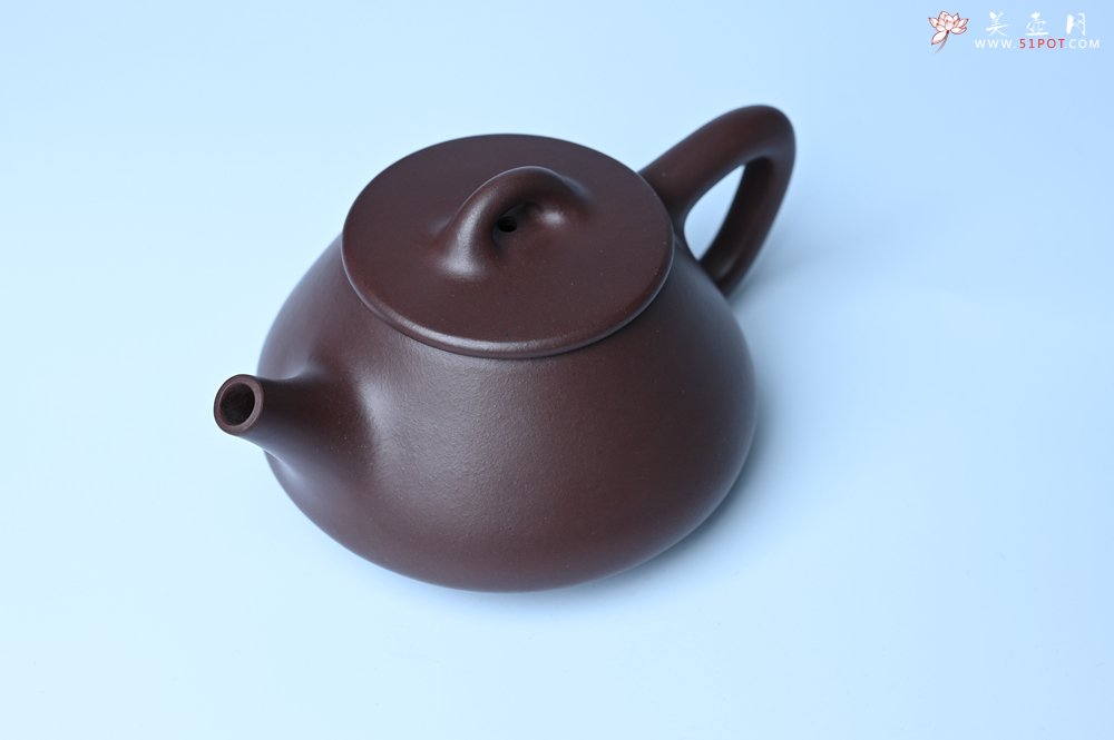 紫砂壶图片：潜力股周小培 特好全手工底槽清平盖石瓢茶壶  壶特好 期待与亲结缘 - 全手工紫砂壶网