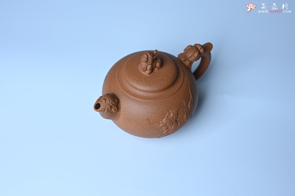 紫砂壶图片：美壶特惠 精致降坡泥祥瑞壶 茶人醉爱 - 全手工紫砂壶网