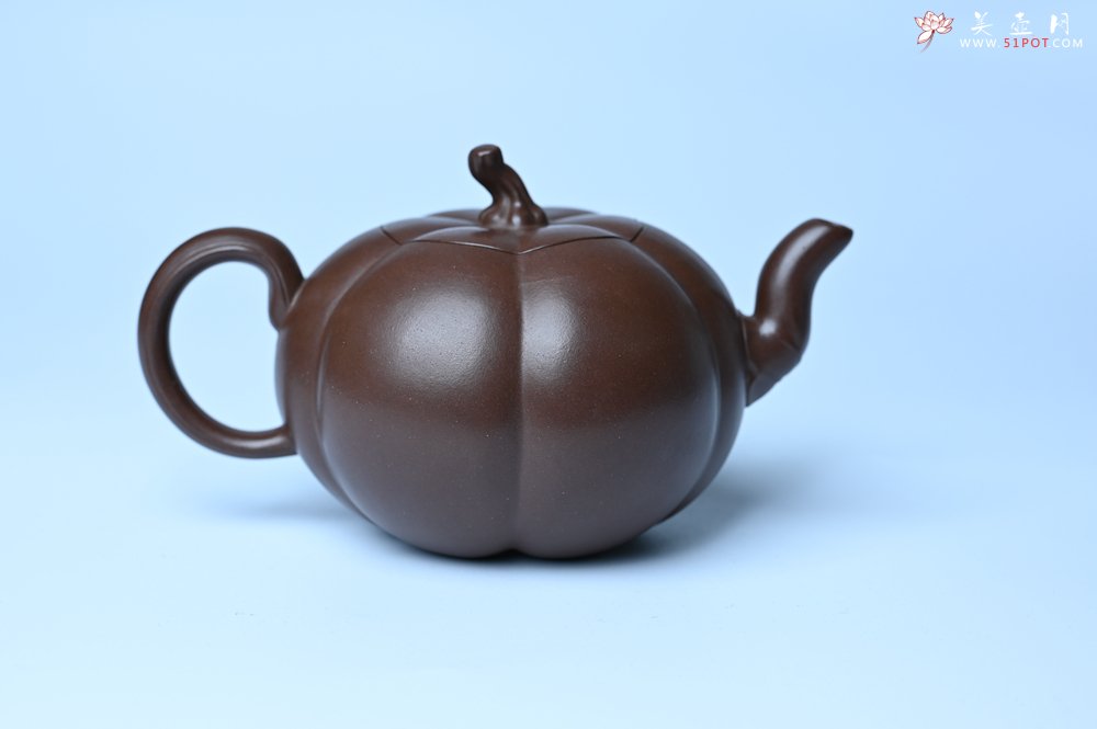 紫砂壶图片：美壶特惠 特好老紫泥南瓜壶 肌理丰富生动 茶人醉爱 - 全手工紫砂壶网