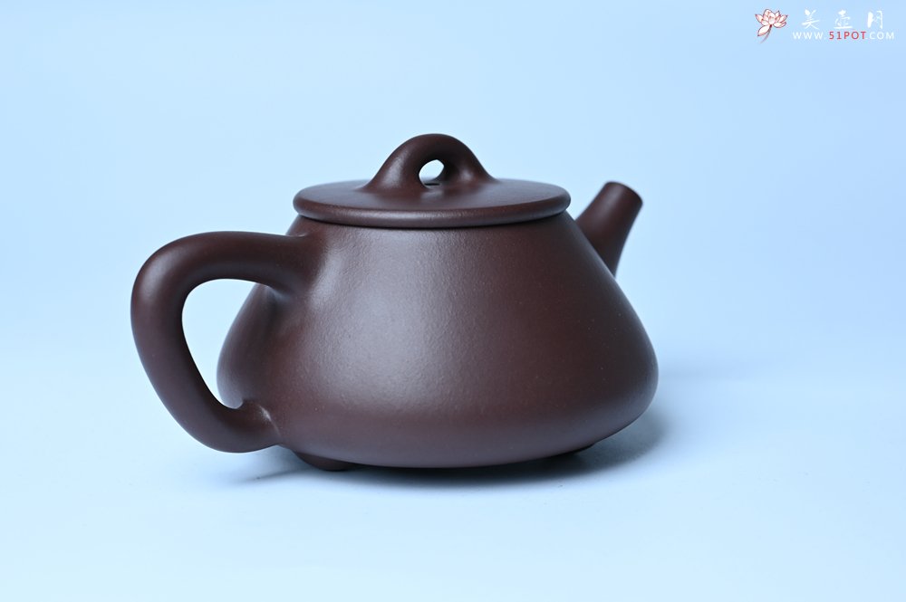 紫砂壶图片：潜力股周小培 特好全手工底槽清平盖石瓢茶壶  壶特好 期待与亲结缘 - 全手工紫砂壶网