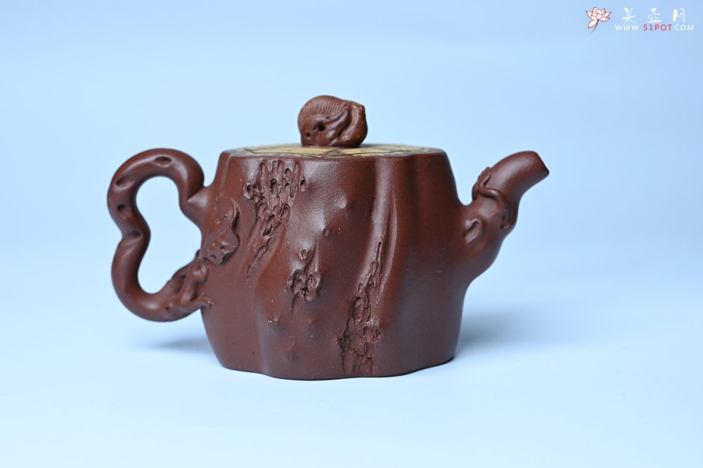 紫砂壶图片：美壶特惠 精品底槽青全手工留痕壶 细节生动 - 全手工紫砂壶网