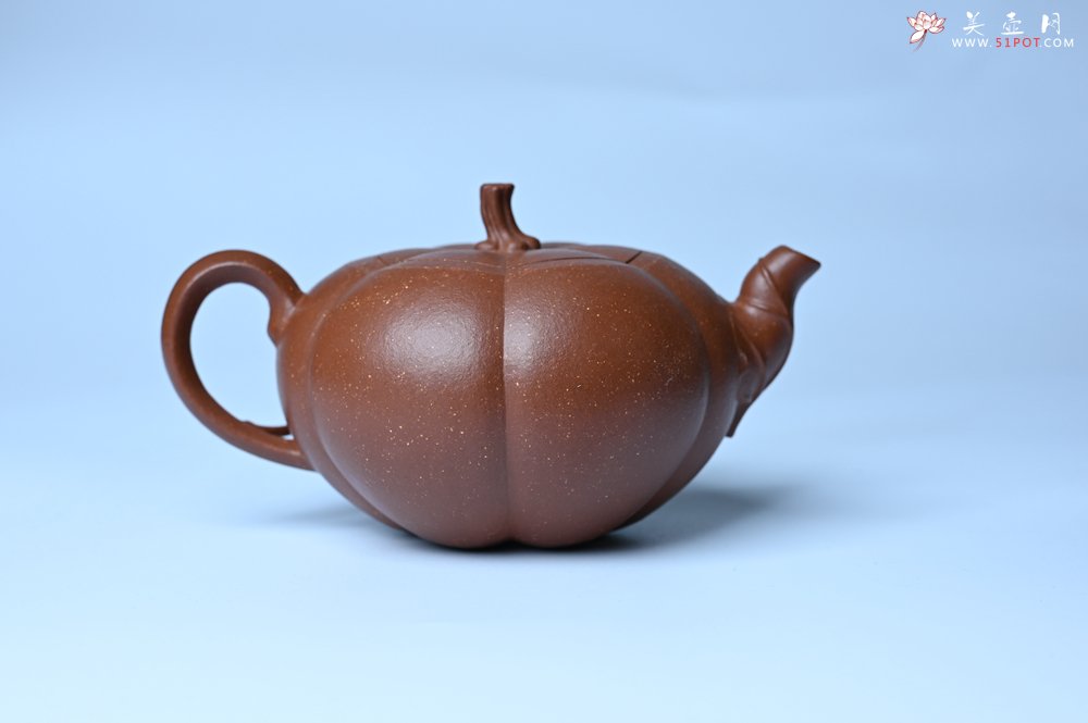 紫砂壶图片：美壶特惠 特好降坡泥南瓜壶 肌理丰富生动 茶人醉爱 - 全手工紫砂壶网