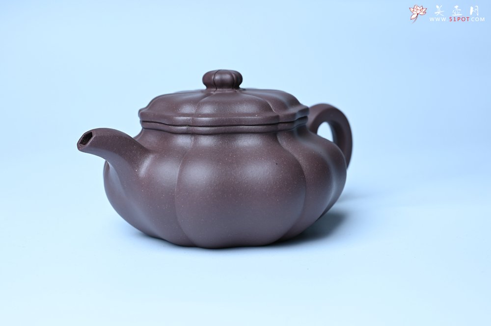 紫砂壶图片：美壶特惠 紫砂壶手工手制优质紫泥葵仿古壶 茶人醉爱 - 全手工紫砂壶网