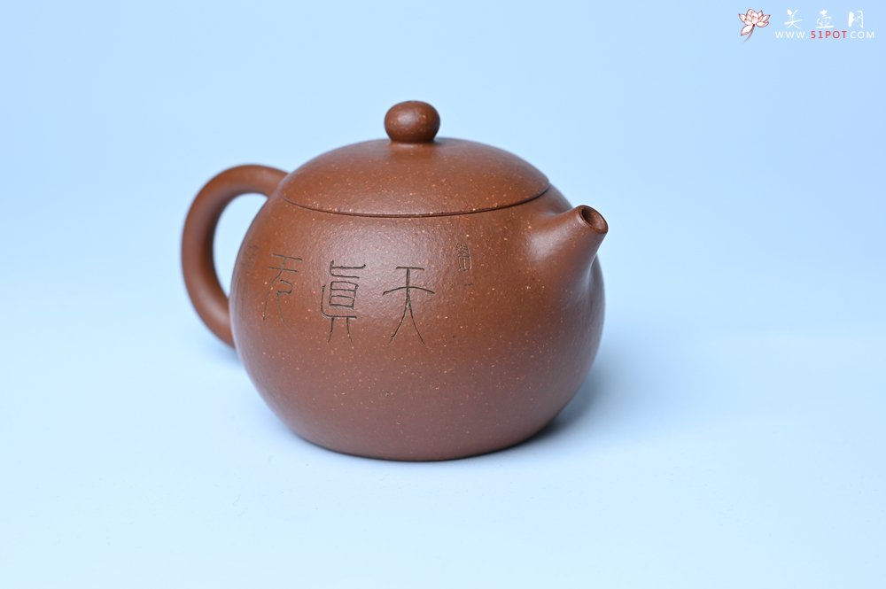 紫砂壶图片：油润降坡泥全手工小品西施壶  装饰童子图 天真无邪 - 全手工紫砂壶网