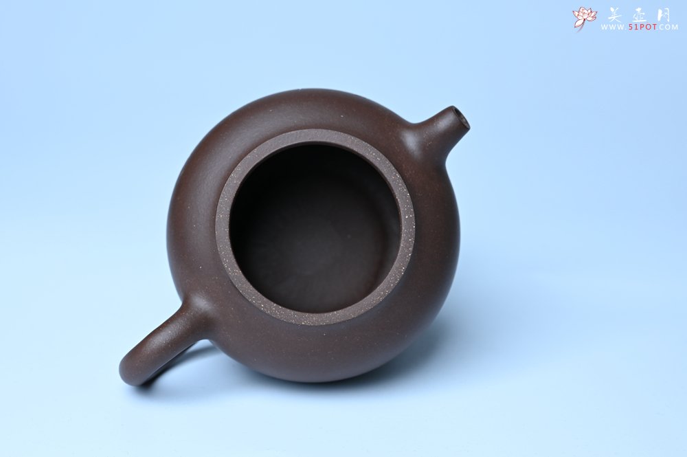 紫砂壶图片：毛国强入室弟子黄云初 特好老紫泥心无挂碍莲子壶 名家何水法书法 刘世涛伯陶刻 - 全手工紫砂壶网