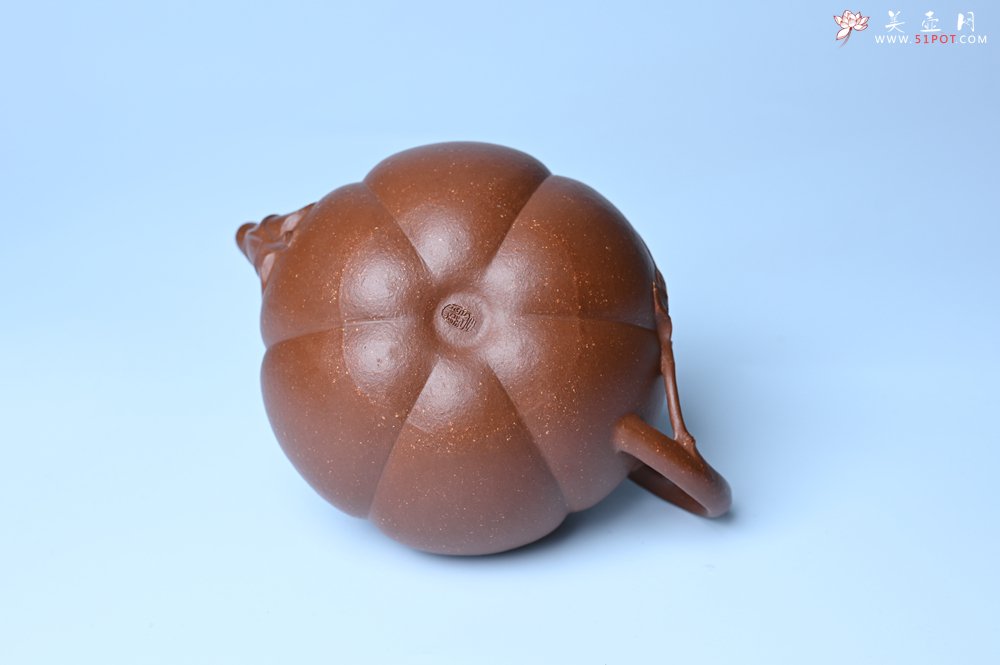 紫砂壶图片：美壶特惠 特好降坡泥南瓜壶 肌理丰富生动 茶人醉爱 - 全手工紫砂壶网