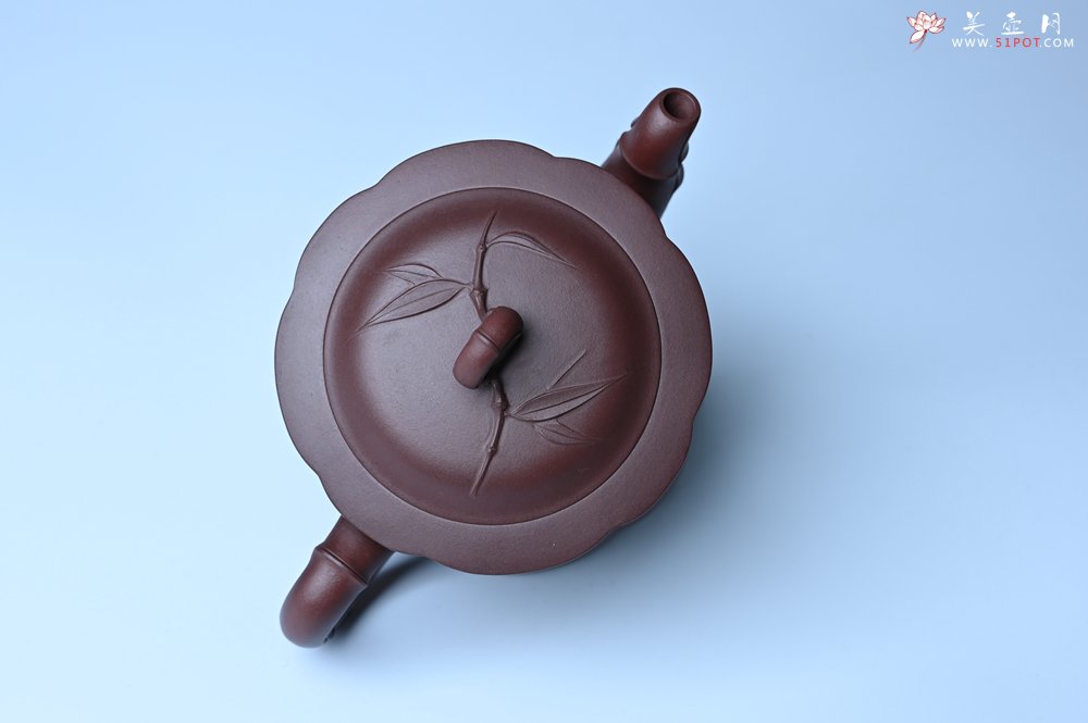 紫砂壶图片：美壶特惠 紫砂壶手工手制优质紫泥八段竹壶 茶人醉爱 - 全手工紫砂壶网