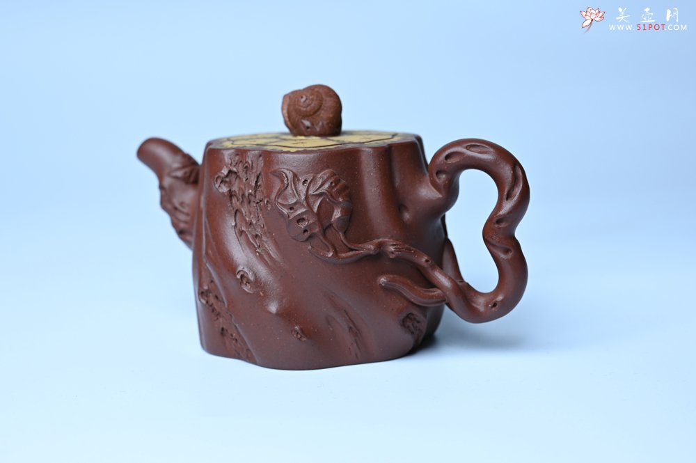 紫砂壶图片：美壶特惠 精品底槽青全手工留痕壶 细节生动 - 全手工紫砂壶网