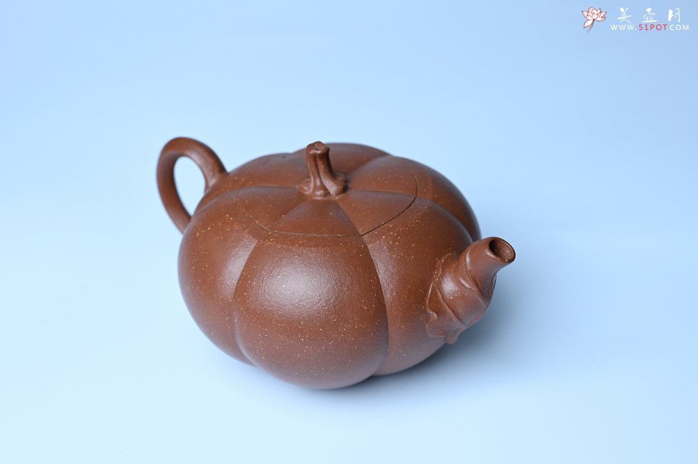 紫砂壶图片：美壶特惠 特好降坡泥南瓜壶 肌理丰富生动 茶人醉爱 - 全手工紫砂壶网