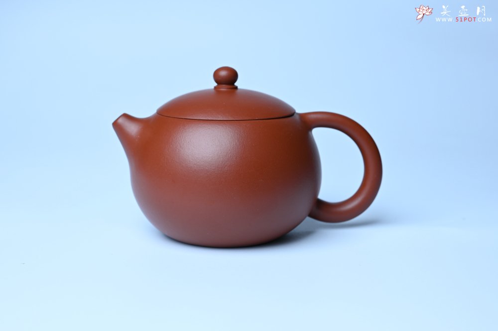 紫砂壶图片：美壶特惠 油润大红袍朱泥 小品西施壶 茶人醉爱 - 全手工紫砂壶网