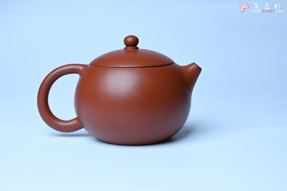 紫砂壶图片：美壶特惠 油润大红袍朱泥 小品西施壶 茶人醉爱 - 全手工紫砂壶网