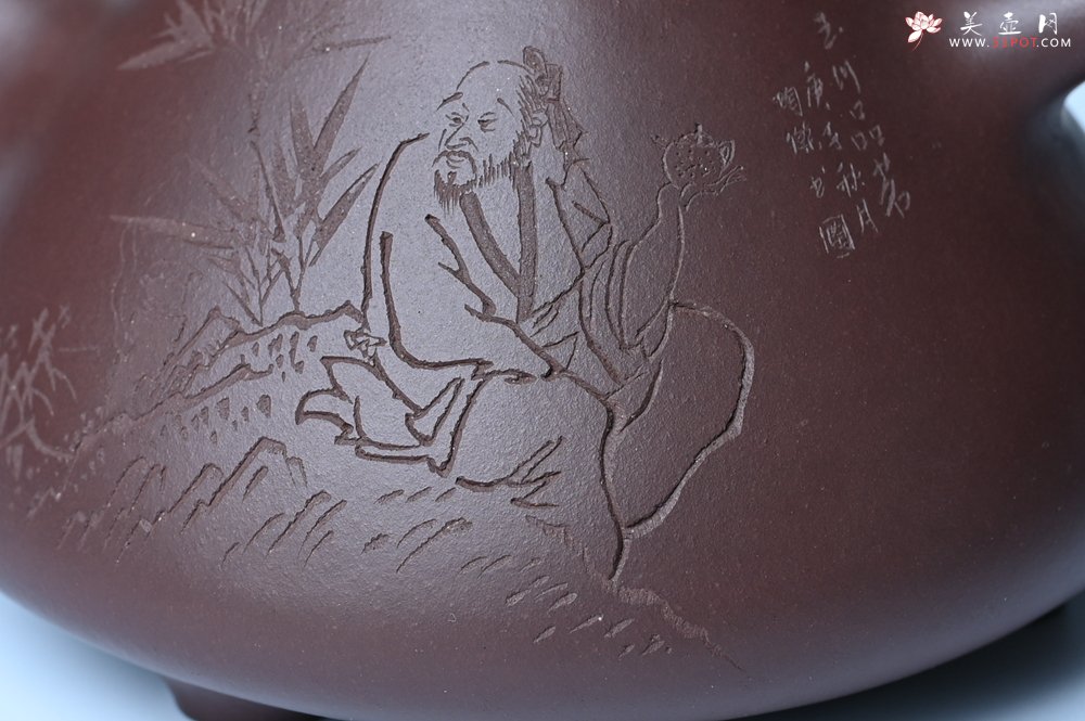 紫砂壶图片：潜力股周小培 特好全手工底槽清子冶石瓢 助工装饰品茶玩壶图 特文气 - 全手工紫砂壶网