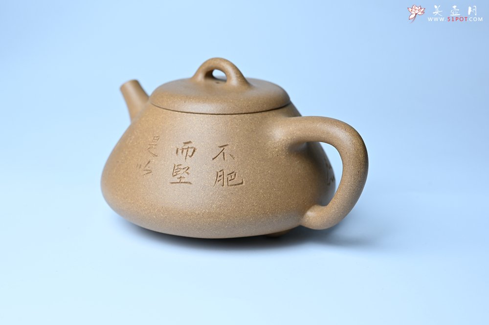 紫砂壶图片：油润老段泥(此泥料属于家藏老料！油润无比，识者自知！)全手工曼生石瓢 陶兴精心装饰 - 全手工紫砂壶网