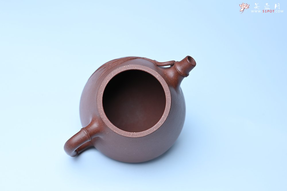 紫砂壶图片：美壶特惠 优质紫泥竹叶高石瓢壶 茶人醉爱 - 全手工紫砂壶网