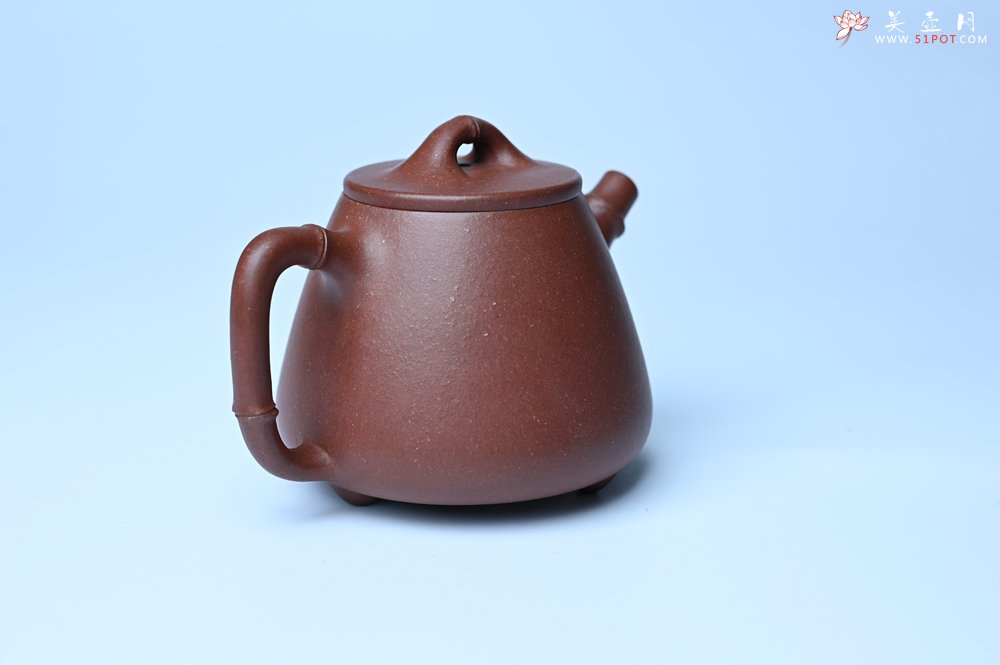 紫砂壶图片：美壶特惠 优质紫泥竹叶高石瓢壶 茶人醉爱 - 全手工紫砂壶网