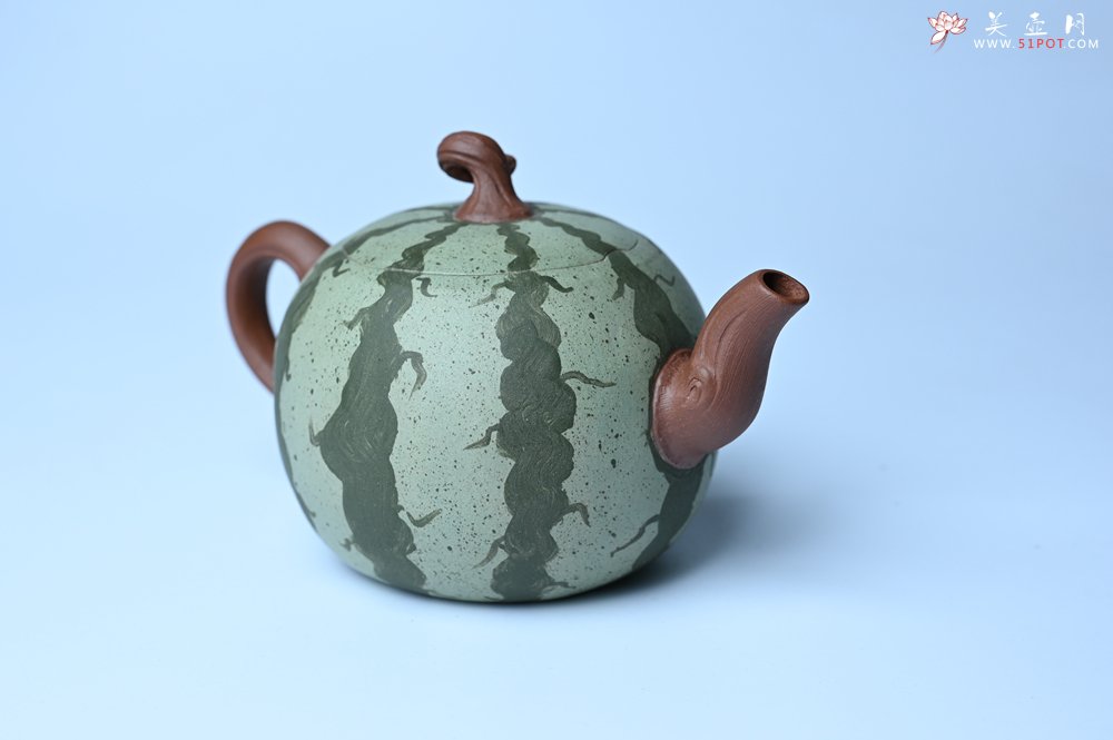 紫砂壶图片：美壶特惠 精致西瓜紫砂壶 茶人醉爱 - 全手工紫砂壶网