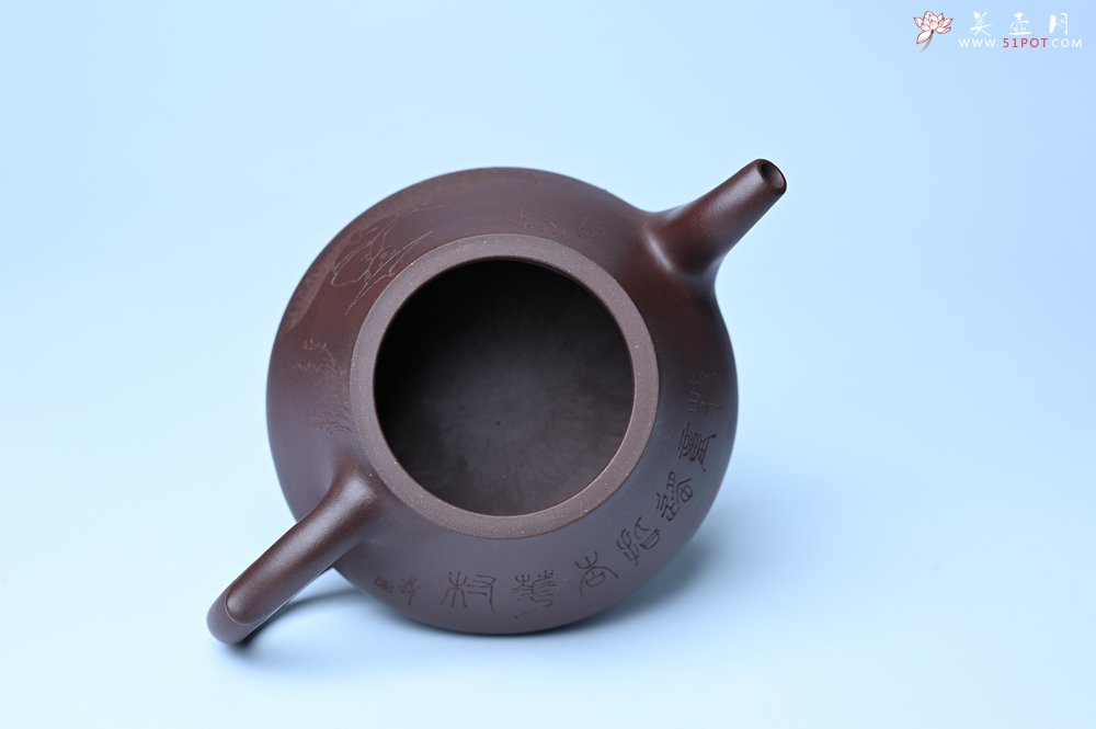 紫砂壶图片：潜力股周小培老师全手工底槽青缘德壶（借问酒家何处有）牧童遥指杏花村 期待与您结缘 - 全手工紫砂壶网