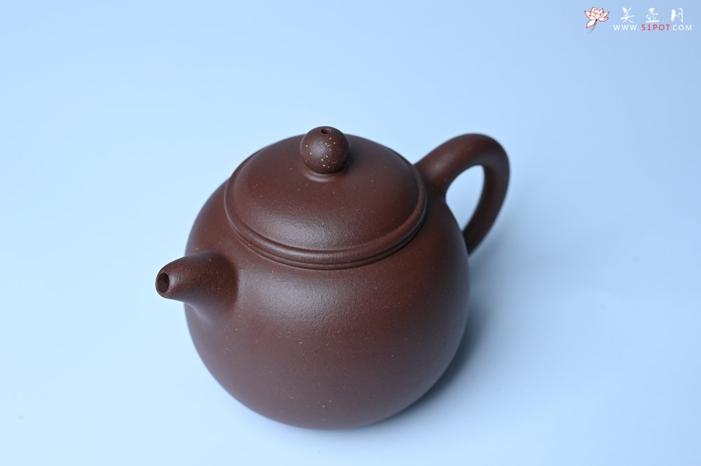 紫砂壶图片：毛国强入室弟子黄云初 特好老紫泥匏尊壶 名家何水法书法“坐忘” 刘世涛伯陶刻 - 全手工紫砂壶网