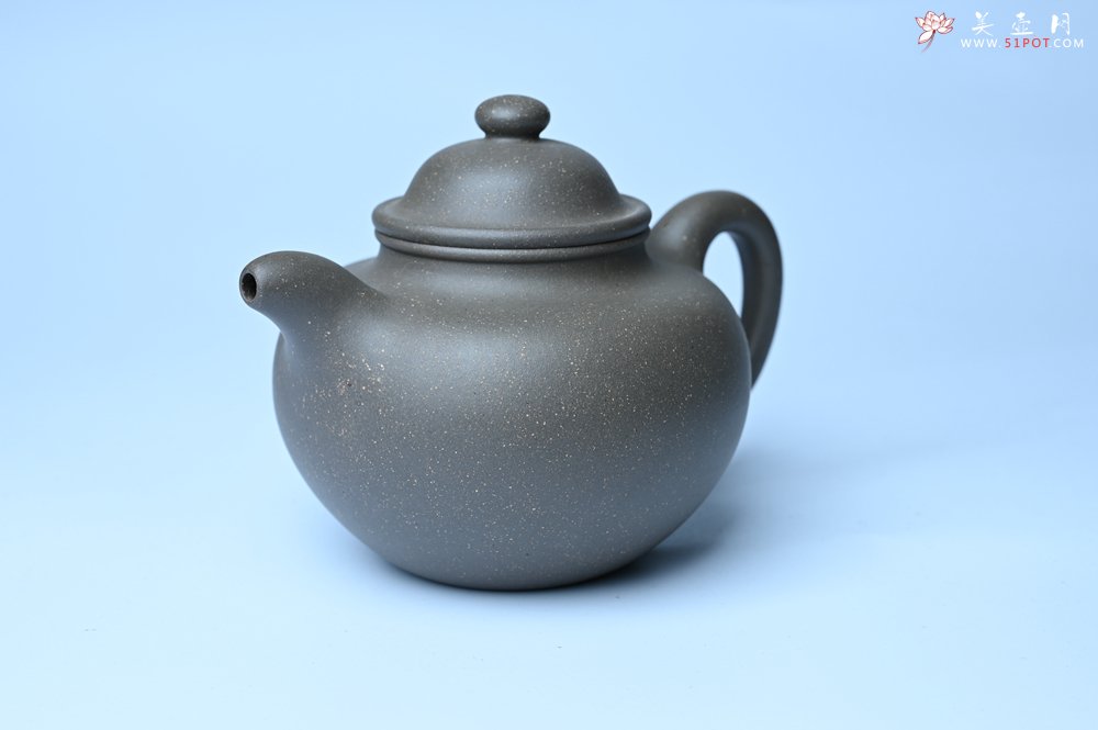 紫砂壶图片：美壶特惠 精致青段大亨掇只壶 茶人醉爱 - 全手工紫砂壶网