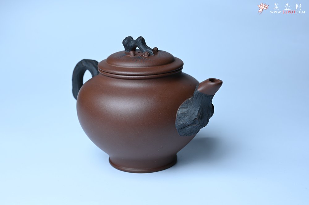 紫砂壶图片：美壶特惠 精致报春系列之松报春壶 - 全手工紫砂壶网