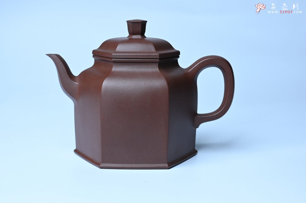 紫砂壶图片：美壶特惠 精致全手工六方金钟 泥料超好 - 全手工紫砂壶网