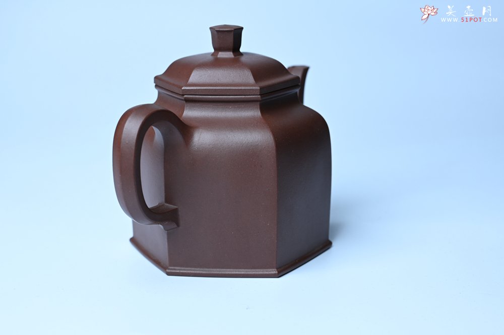 紫砂壶图片：美壶特惠 精致全手工六方金钟 泥料超好 - 全手工紫砂壶网