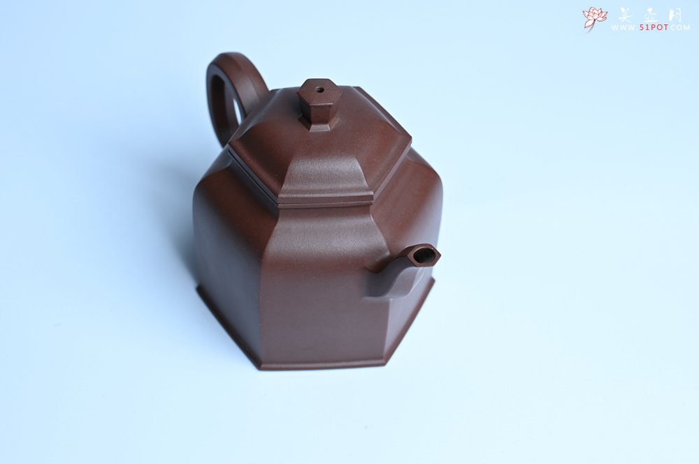 紫砂壶图片：美壶特惠 精致全手工六方金钟 泥料超好 - 全手工紫砂壶网