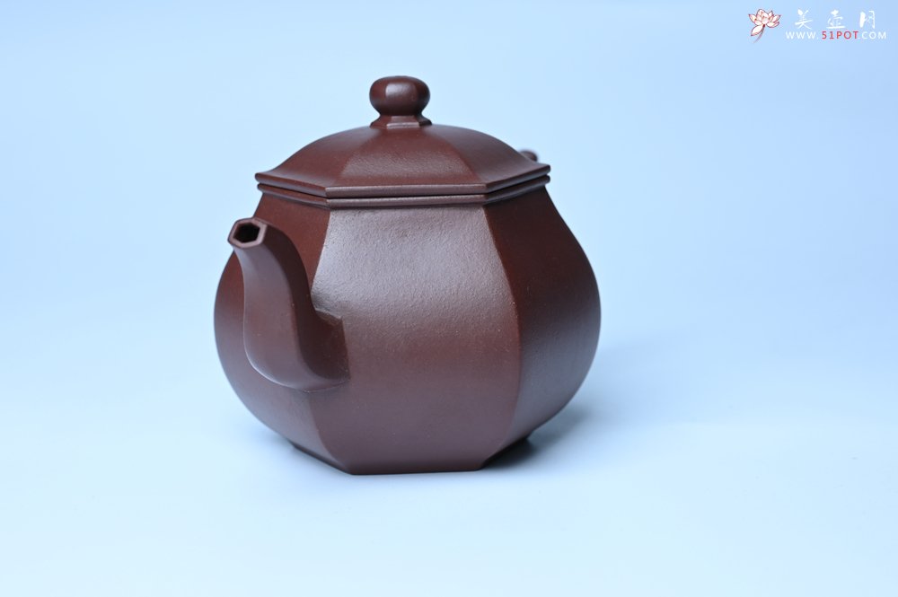 紫砂壶图片：全手工六方高韵 韵味悠长 - 全手工紫砂壶网