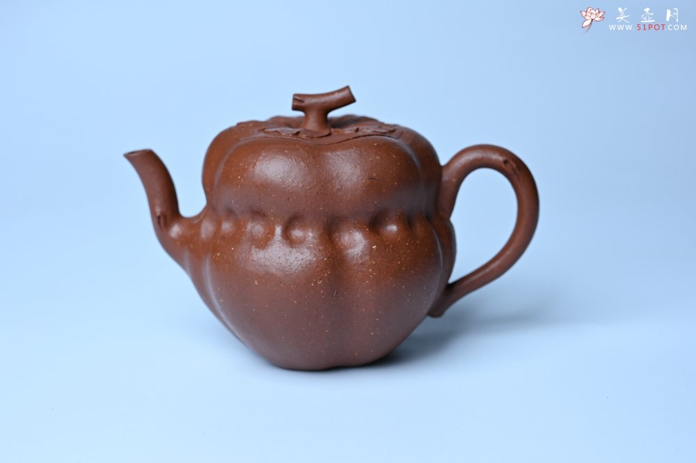紫砂壶图片：美壶特惠 特好降坡泥 柿柿如意紫砂壶 肌理丰富生动 - 全手工紫砂壶网