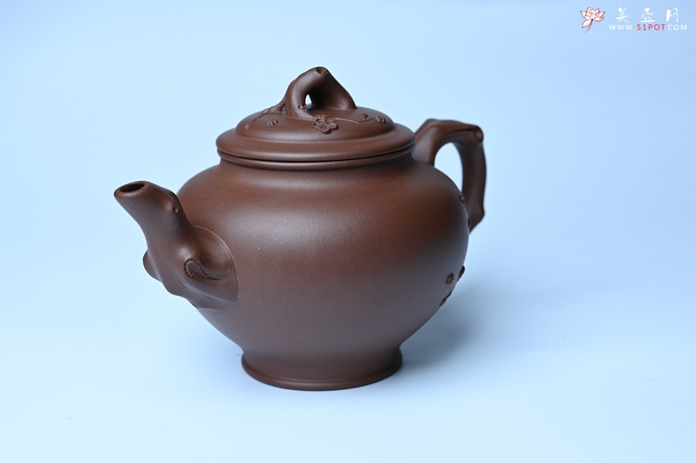紫砂壶图片：美壶特惠 精致报春系列之梅花报春壶 - 全手工紫砂壶网
