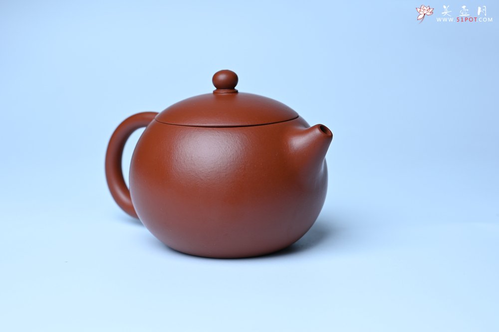 紫砂壶图片：美壶特惠 油润大红袍朱泥 小品西施壶 茶人醉爱 - 全手工紫砂壶网