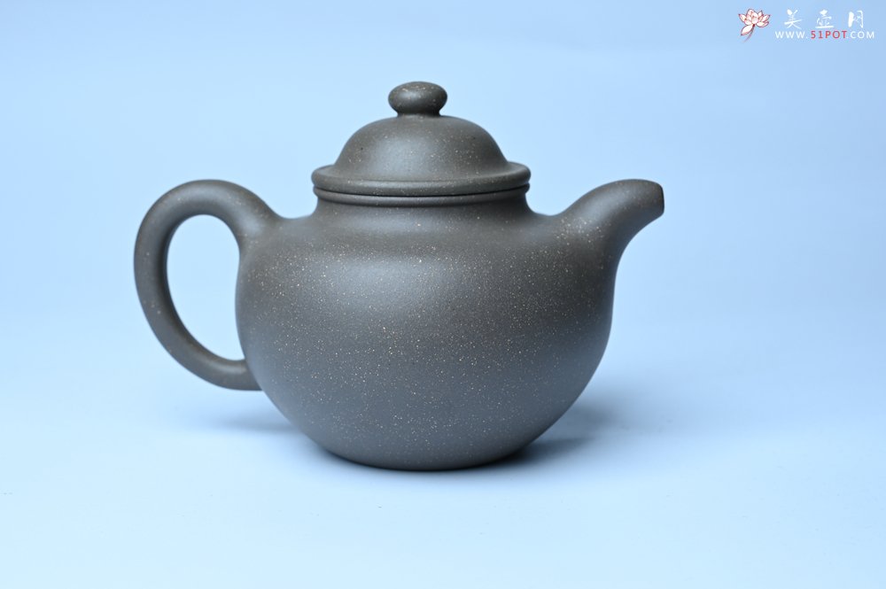 紫砂壶图片：美壶特惠 精致青段大亨掇只壶 茶人醉爱 - 全手工紫砂壶网