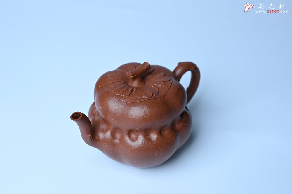 紫砂壶图片：美壶特惠 特好降坡泥 柿柿如意紫砂壶 肌理丰富生动 - 全手工紫砂壶网