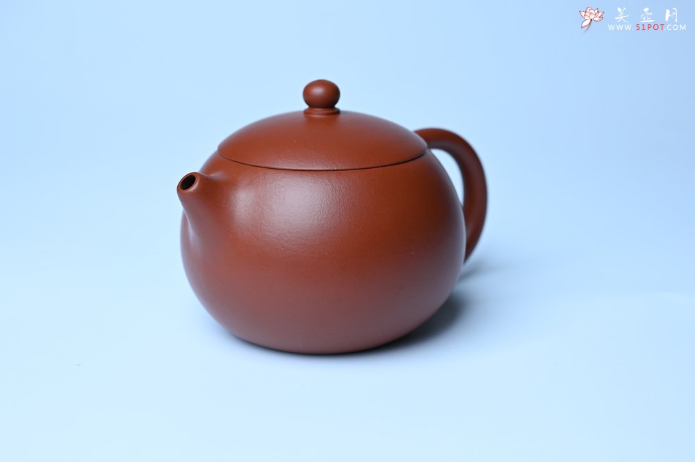 紫砂壶图片：美壶特惠 油润大红袍朱泥 小品西施壶 茶人醉爱 - 全手工紫砂壶网