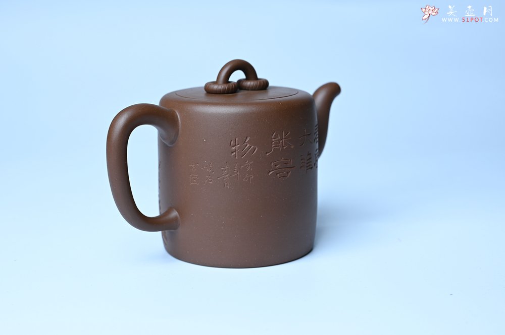 紫砂壶图片：美壶特惠 潜力股王静然 优质紫泥双圈壶 春风大雅能容物 装饰文雅 - 全手工紫砂壶网