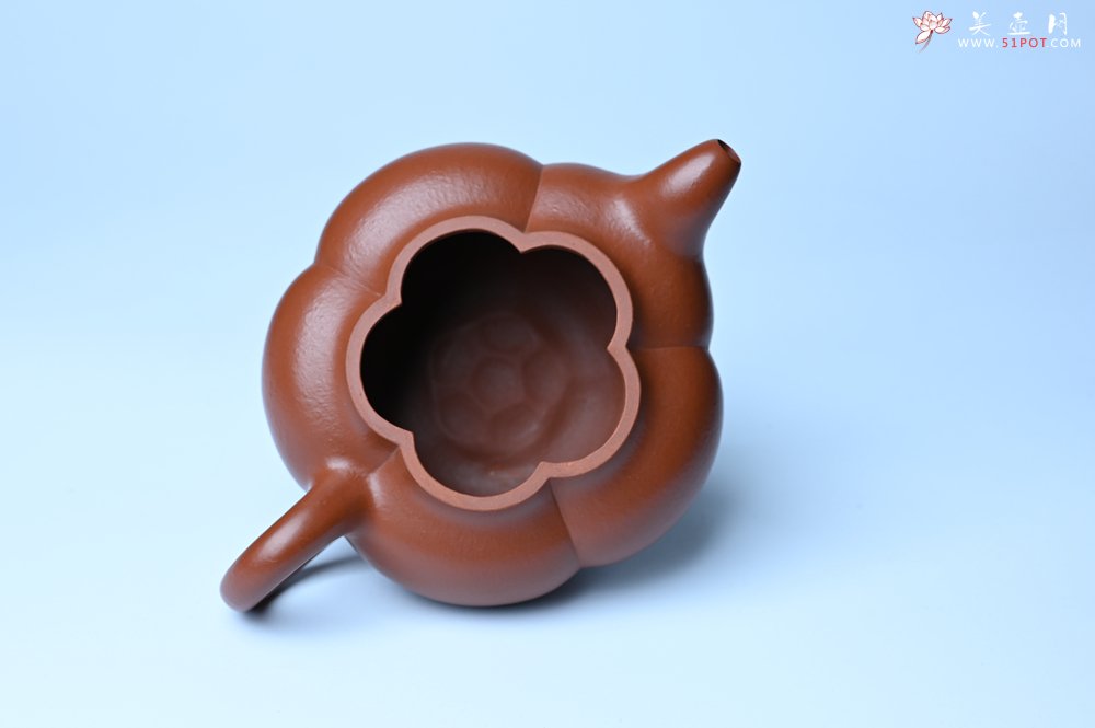 紫砂壶图片：美壶特惠 精品大红袍朱泥上合桃 茶人醉爱 - 全手工紫砂壶网