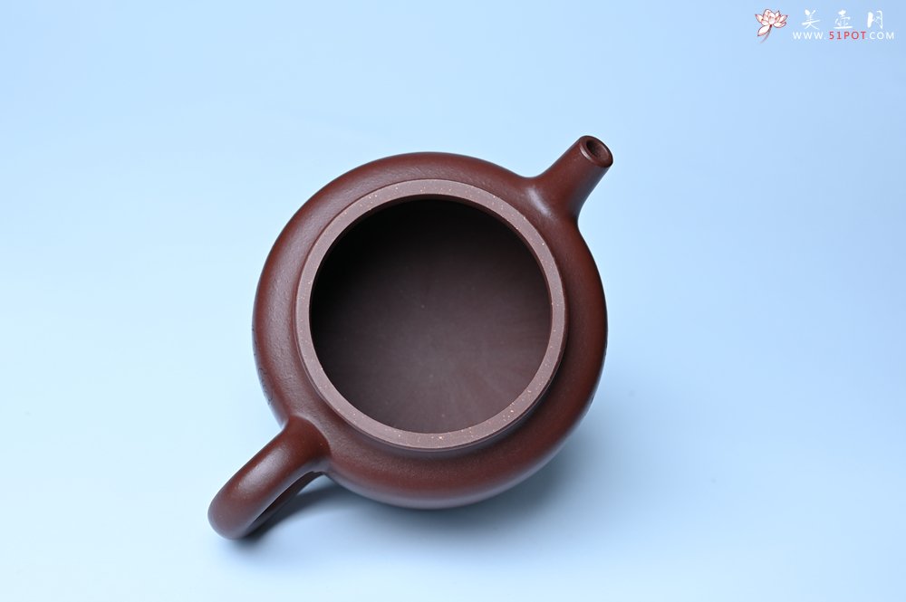 紫砂壶图片：油润黄龙山4号深井红皮龙 全手工德中壶 做工特好 装饰清供图 特文气 - 全手工紫砂壶网