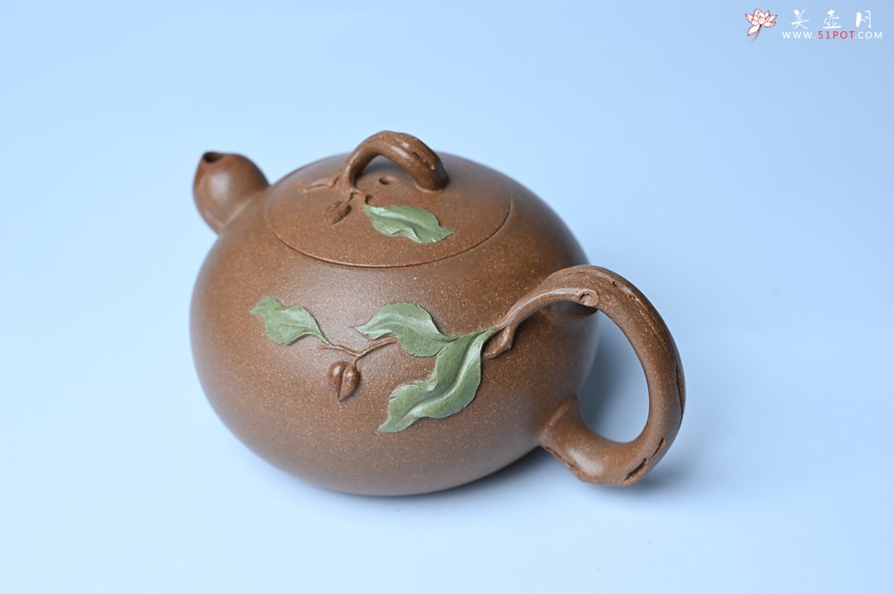 紫砂壶图片：美壶特惠 潜力股董静老师精品老段泥双色寿桃壶 茶人醉爱 - 全手工紫砂壶网
