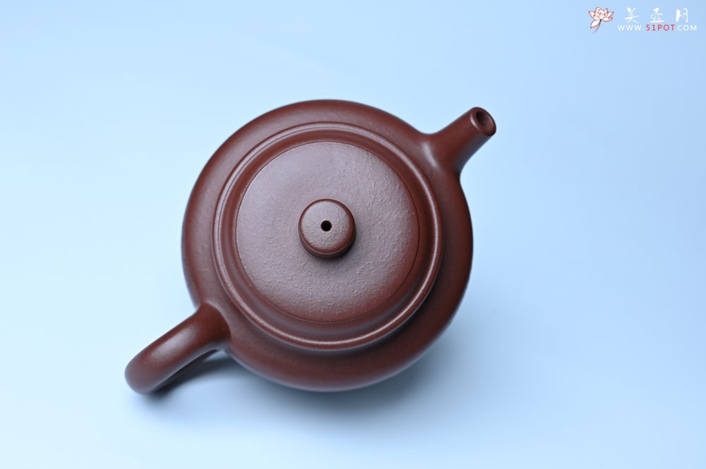 紫砂壶图片：油润黄龙山4号深井红皮龙 全手工德中壶 做工特好 装饰清供图 特文气 - 全手工紫砂壶网