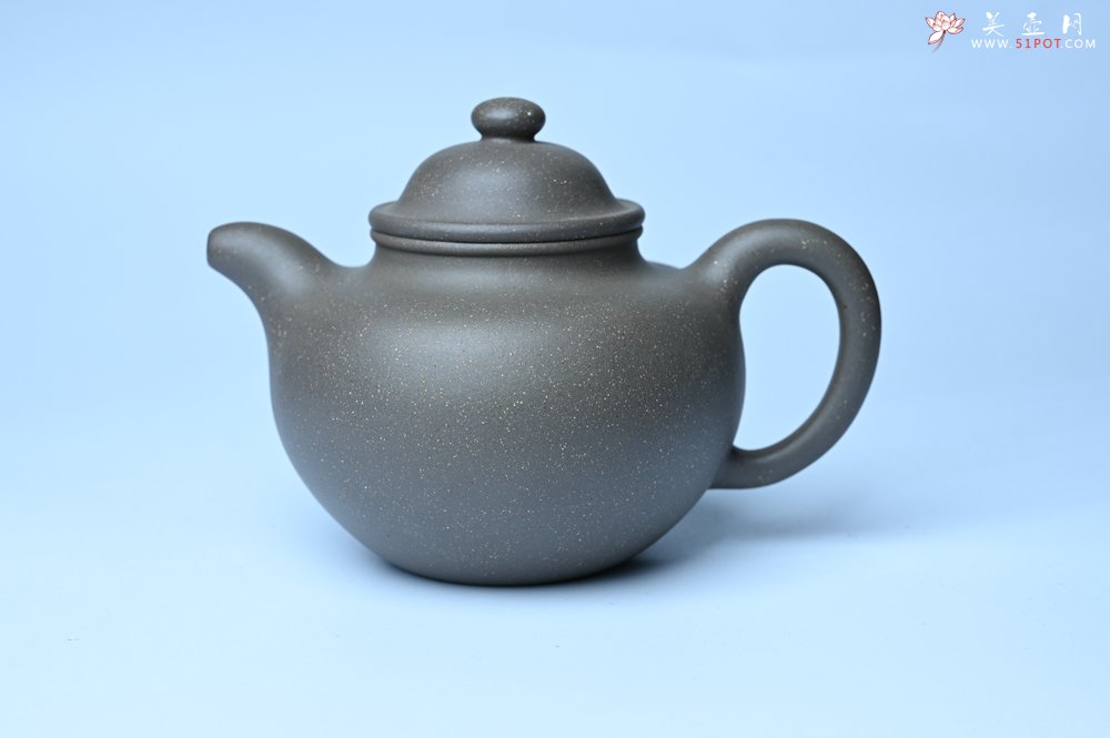 紫砂壶图片：美壶特惠 精致青段大亨掇只壶 茶人醉爱 - 全手工紫砂壶网