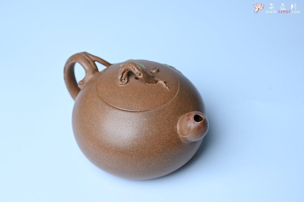 紫砂壶图片：美壶特惠 潜力股董静老师精品老段泥双色寿桃壶 茶人醉爱 - 全手工紫砂壶网