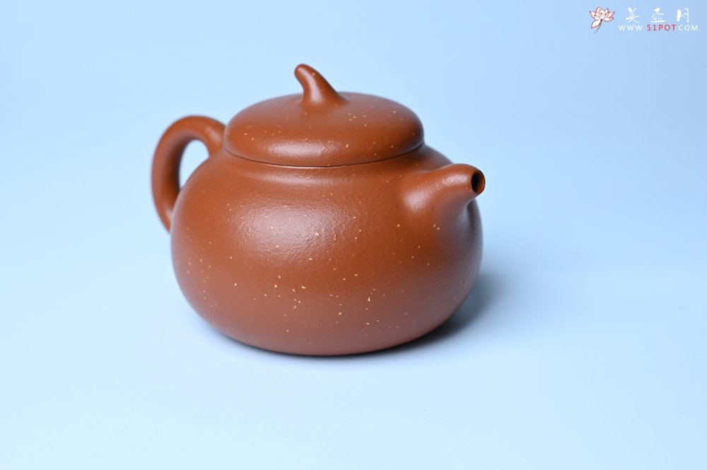 紫砂壶图片：美壶特惠 特好红泥桂花砂茄段壶 茶人醉爱 - 全手工紫砂壶网