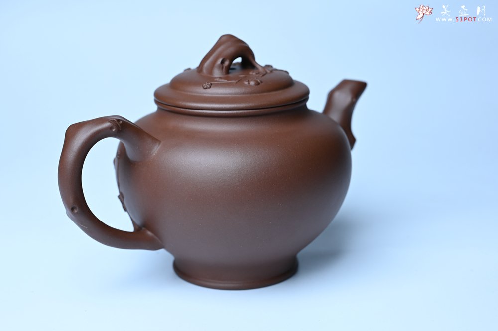 紫砂壶图片：美壶特惠 精致报春系列之梅花报春壶 - 全手工紫砂壶网