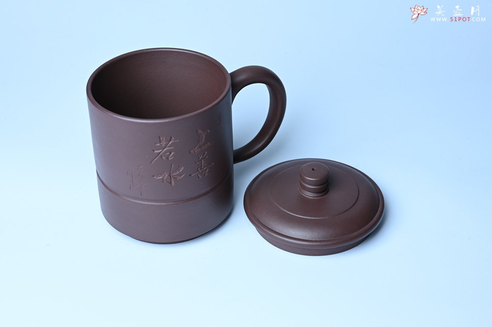 紫砂壶图片：优质紫泥 上善若水杯 美杯特惠 - 全手工紫砂壶网