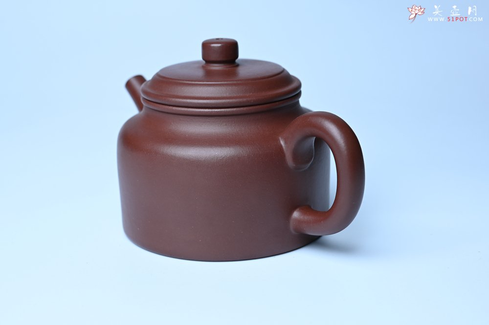 紫砂壶图片：油润黄龙山4号深井红皮龙 全手工德中壶 - 全手工紫砂壶网