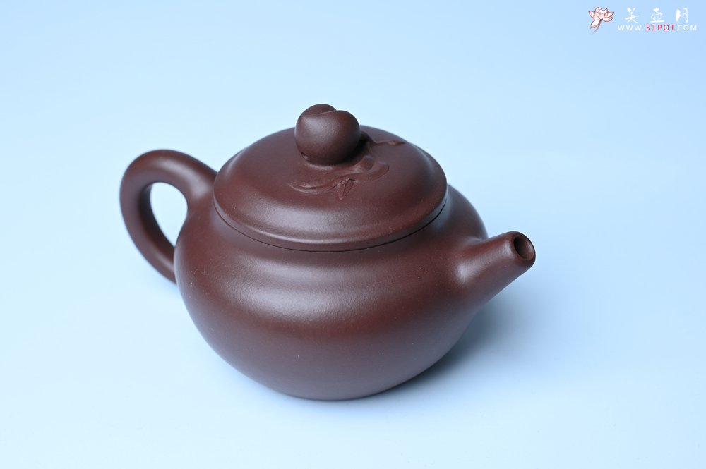 紫砂壶图片：特好老紫泥全手工寿桃壶 茶人醉爱 - 全手工紫砂壶网
